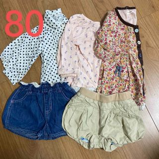 Seraph - 80 春夏服トップス　チュニック　シャツ　ショートパンツ　5点セット　まとめ売り