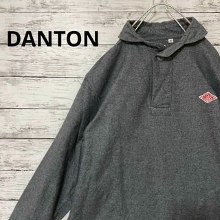 ダントン(DANTON)のDANTON ショールカラープルオーバーシャツ 丸襟 起毛 ロゴ ワンポイント(シャツ)