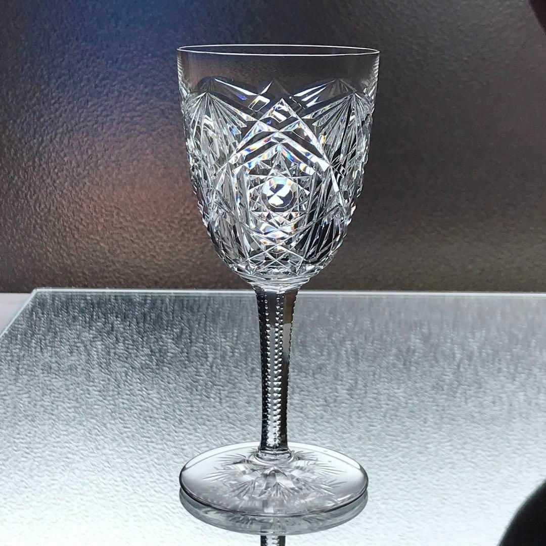 Baccarat(バカラ)の素晴らしいカット☆オールドバカラBACCARATラグニーLagnyワイングラス☆ インテリア/住まい/日用品のキッチン/食器(グラス/カップ)の商品写真