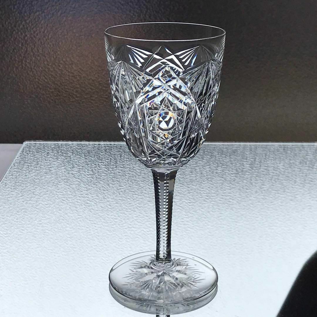 Baccarat(バカラ)の素晴らしいカット☆オールドバカラBACCARATラグニーLagnyワイングラス☆ インテリア/住まい/日用品のキッチン/食器(グラス/カップ)の商品写真