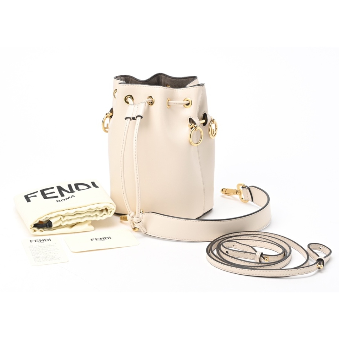 フェンディ / FENDI   モントレゾール ミニバッグ   8BS010　レザー　アイボリー系 　【中古】 商品番号 E-155430 レディースのバッグ(ショルダーバッグ)の商品写真