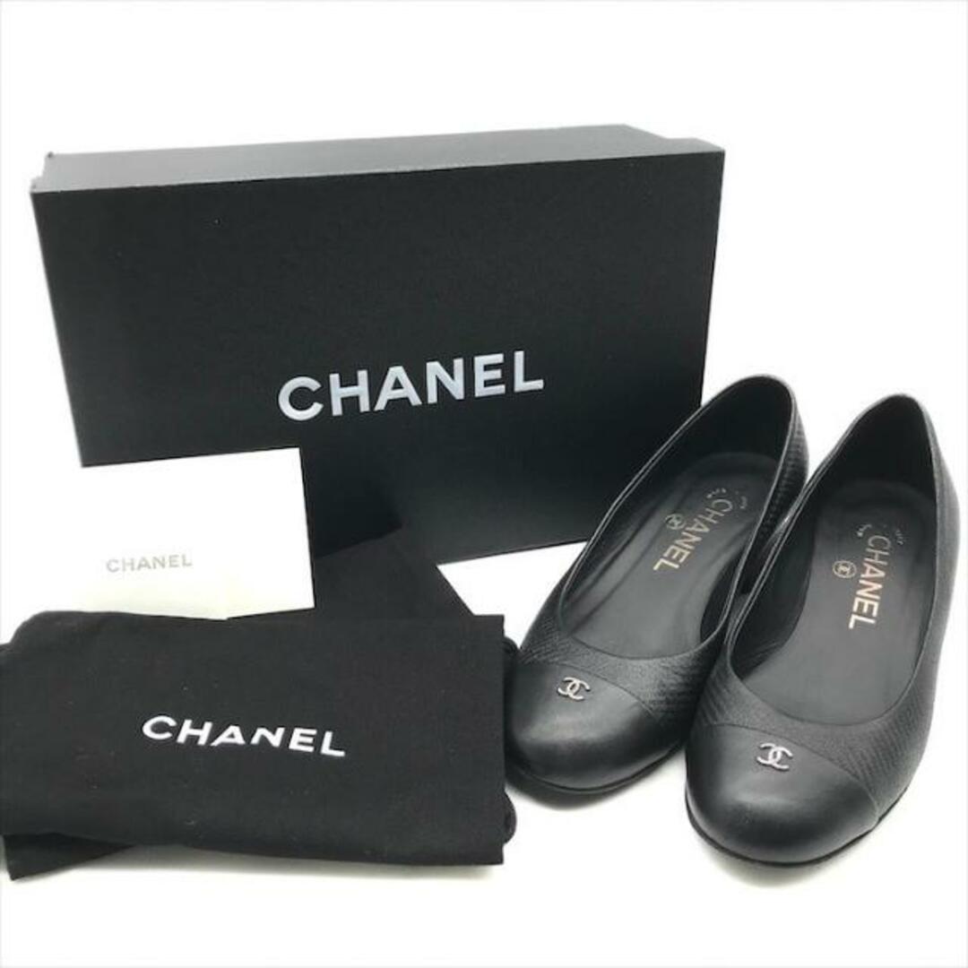 CHANEL(シャネル)の良品 CHANEL シャネル パンプス ココマーク ブラック レディース 34 1/2 靴 k1648 レディースの靴/シューズ(ハイヒール/パンプス)の商品写真