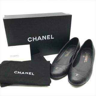 シャネル(CHANEL)の良品 CHANEL シャネル パンプス ココマーク ブラック レディース 34 1/2 靴 k1648(ハイヒール/パンプス)