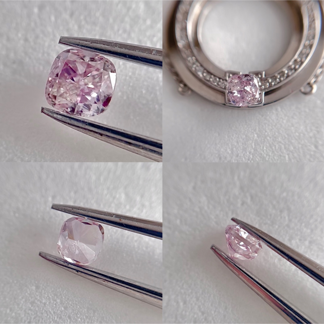 大粒0.304ctSI-2天然ピンクダイヤFANCY PURPLISH PINK レディースのアクセサリー(その他)の商品写真