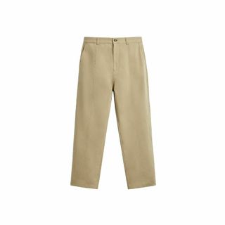 ザラ(ZARA)のZARA MAN レギュラーフィット コットンリネンパンツ サンド(チノパン)