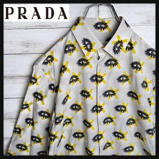 プラダ(PRADA)の【スーパーレア】プラダ シャツ 総柄 eye 目 個性的 ロゴ 38サイズ(シャツ)