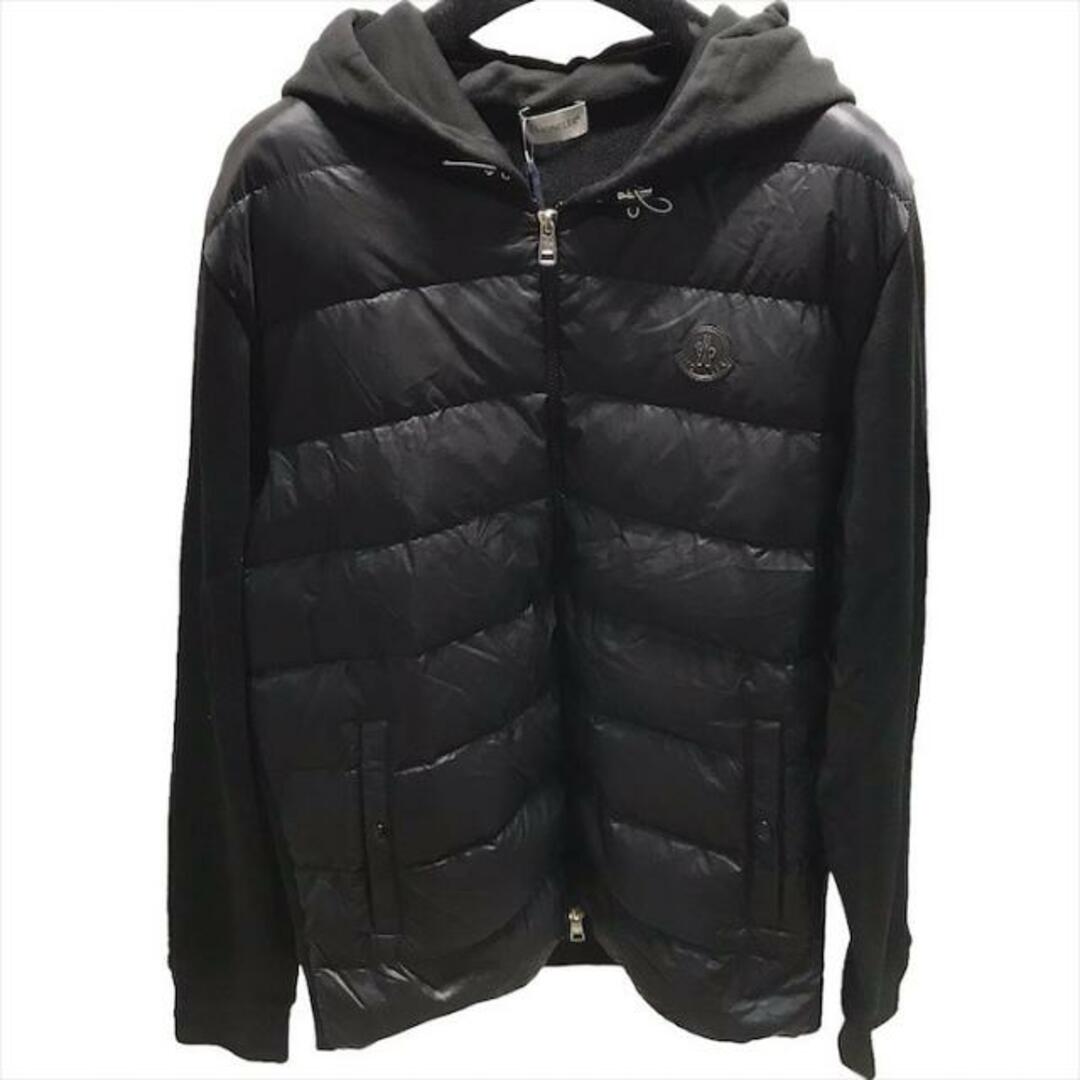 MONCLER(モンクレール)の未使用品 MONCLER モンクレール コットン ナイロン ダウンジャケット ブラック レディース XL 23年モデル k1677 レディースのジャケット/アウター(ダウンジャケット)の商品写真