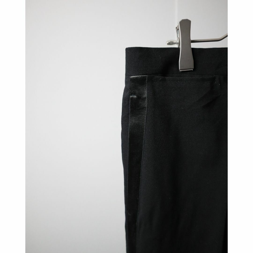 VINTAGE(ヴィンテージ)の60s 70s サイドライン デザイン ワイドテーパード スラックス 黒 W33 メンズのパンツ(スラックス)の商品写真
