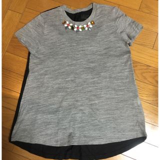 ザラ(ZARA)のZARA  ビジューTシャツ(Tシャツ(半袖/袖なし))