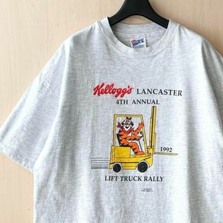 ヘインズ(Hanes)の90s USA製古着　ヴィンテージ　ケロッグ　トニー　ヘインズ　Tシャツ　霜降り(Tシャツ/カットソー(半袖/袖なし))