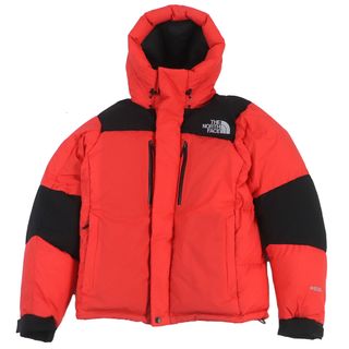 ザノースフェイス(THE NORTH FACE)の極美品□THE NORTH FACE ザ・ノースフェイス ND92240 Baltro Light Jacket GORE-TEX フーデッド WZIP ダウンジャケット レッド XL イタリア製 正規品 メンズ(ダウンジャケット)