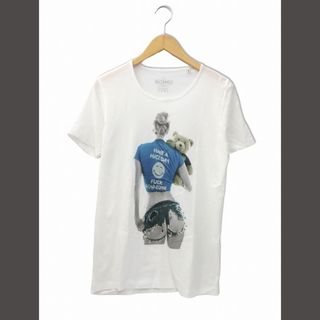 アザー(other)のノーコメント フランス製 半袖 プリント コットン Tシャツ S ホワイト(Tシャツ/カットソー(半袖/袖なし))