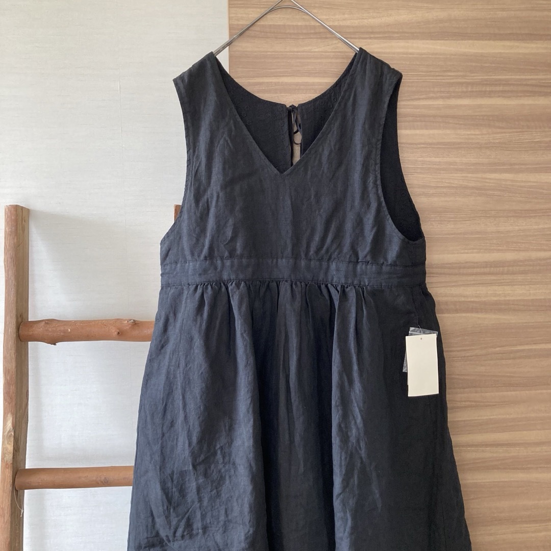 SM2(サマンサモスモス)の新品 kazumi×SamansaMos2 マルチリネンジャンスカ ブラック レディースのスカート(ロングスカート)の商品写真