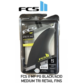 エフシーエス(FCS)のFCS II MF PG Black/Acid Medium Tri  Fins(サーフィン)