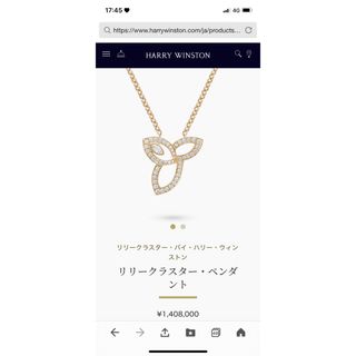 ハリーウィンストン(HARRY WINSTON)のハリーウィンストン　リリークラスター　ペンダント(ネックレス)