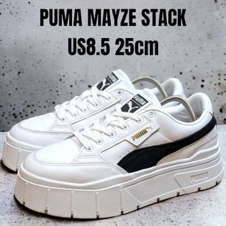 プーマ(PUMA)のPUMA MAYZE プーマ メイズ 25cm ホワイト 厚底スニーカー(スニーカー)