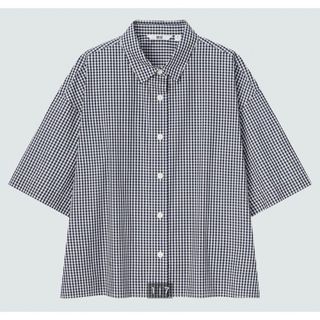 ユニクロ(UNIQLO)のコットンチェックシャツ(5分袖)/ユニクロ(シャツ/ブラウス(半袖/袖なし))