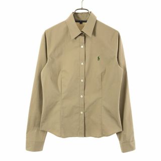 ラルフローレン(Ralph Lauren)のラルフローレン 日本製 長袖 コットンシャツ 7 ベージュ RALPH LAUREN レディース 古着 【240418】(シャツ/ブラウス(長袖/七分))