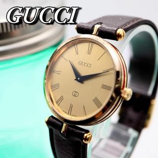 グッチ(Gucci)のGUCCI サイドシェリーライン ゴールド レディース腕時計 419(腕時計)