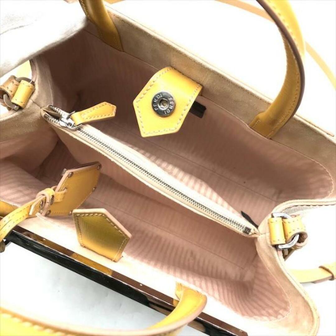 FENDI(フェンディ)のFENDI フェンディ エナメル トゥージュール 2WAY ハンド ショルダー バッグ イエロー k1500 レディースのバッグ(ショルダーバッグ)の商品写真