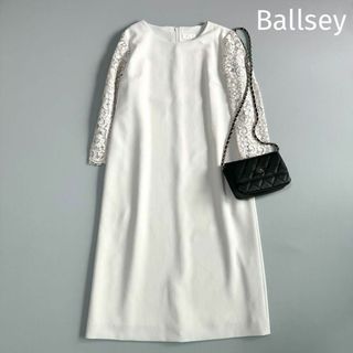 Ballsey - Ballsey レース ラウンドネック ワンピース オフホワイト