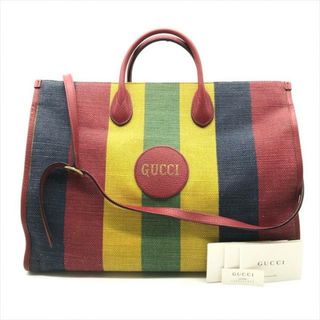 グッチ(Gucci)の展示品 GUCCI グッチ バイアデラ ストライプ マルチ キャンバス レザー 2WAY ハンド ショルダー バッグ a3246(ショルダーバッグ)