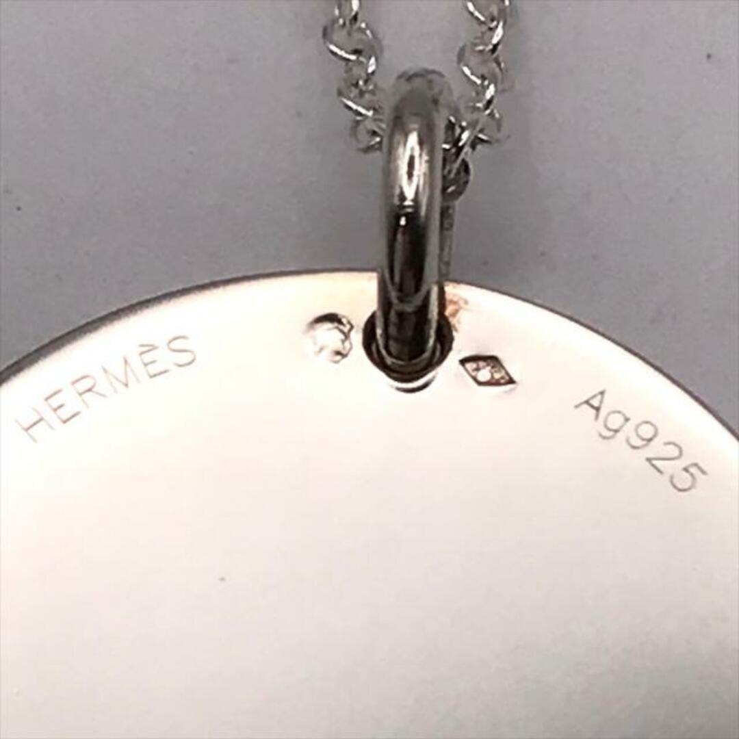 Hermes(エルメス)の超美品 HERME エルメス エクリプス ロゴ メタル ネックレス シルバー a3287 レディースのアクセサリー(ネックレス)の商品写真