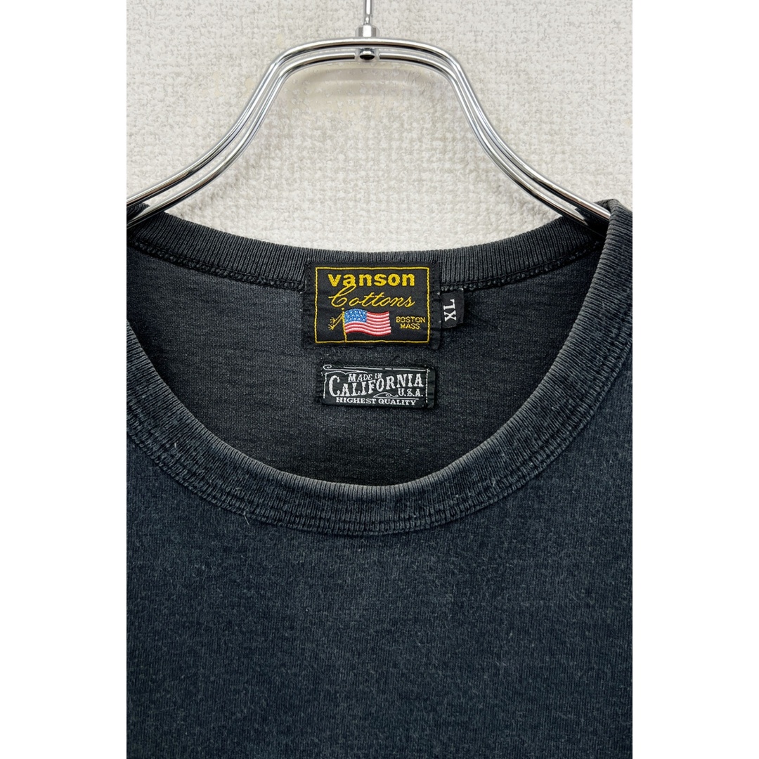 Made in USA VANSON COTTONS T-shirt バンソン 半袖Tシャツ サイズXL ブラック ヴィンテージ ネ メンズのトップス(Tシャツ/カットソー(半袖/袖なし))の商品写真