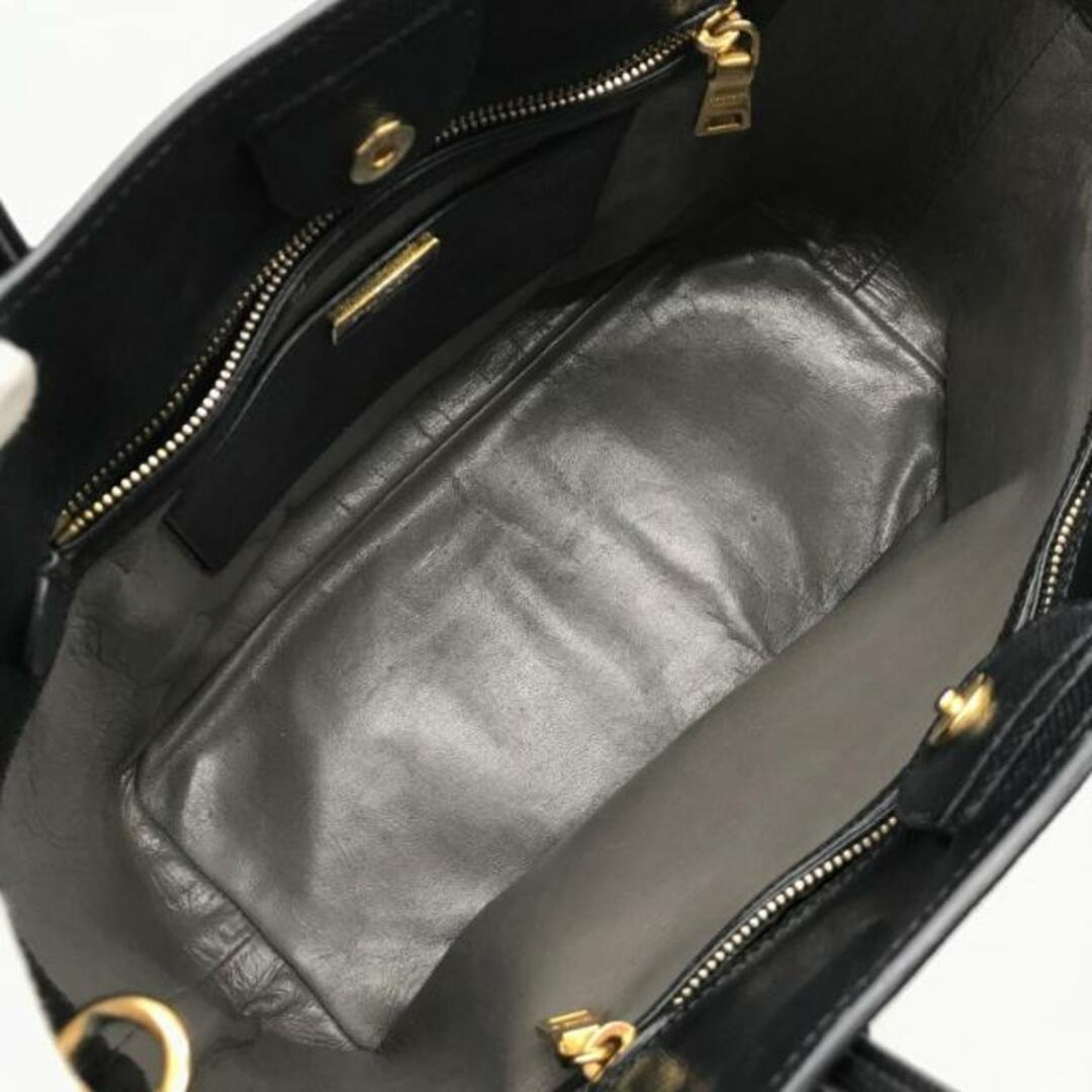 PRADA(プラダ)の美品 PRADA プラダ ロゴ金具 サフィアーノ レザー 2WAY トート ショルダー バッグ ブラック a3051 レディースのバッグ(トートバッグ)の商品写真