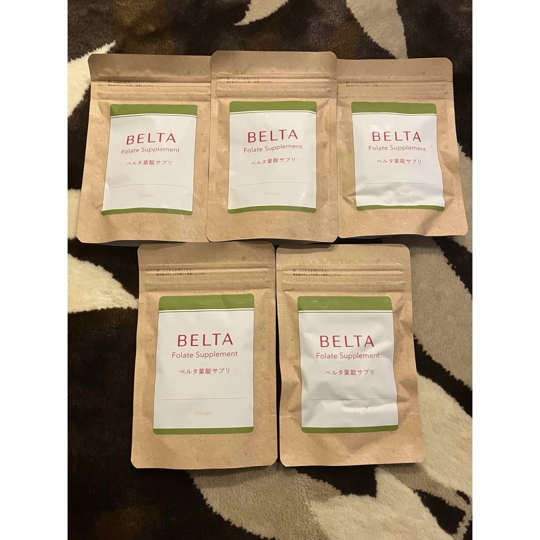 BELTA(ベルタ)の【新品未開封】ベルタ 葉酸サプリ 120粒　×5袋 食品/飲料/酒の健康食品(ビタミン)の商品写真