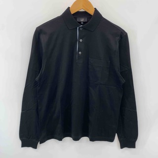 ダンヒル(Dunhill)のdunhill ダンヒル メンズ ポロシャツ 長袖 ブラック 胸ポケット(ポロシャツ)
