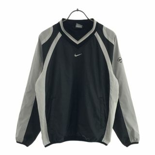 ナイキ(NIKE)のナイキ 野球 ピステ ジャケット 150cm ブラック×ホワイト NIKE 裏地メッシュ スポーツ トレーニング キッズ 古着 【240418】 メール便可(ウェア)