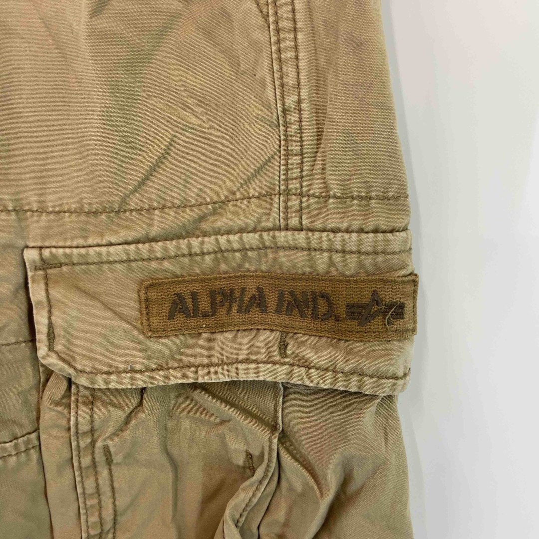 ALPHA INDUSTRIES(アルファインダストリーズ)のALPHA INDUSTRIES アルファインダストリーズ メンズ カーゴパンツ ベージュ コットン メンズのパンツ(ワークパンツ/カーゴパンツ)の商品写真