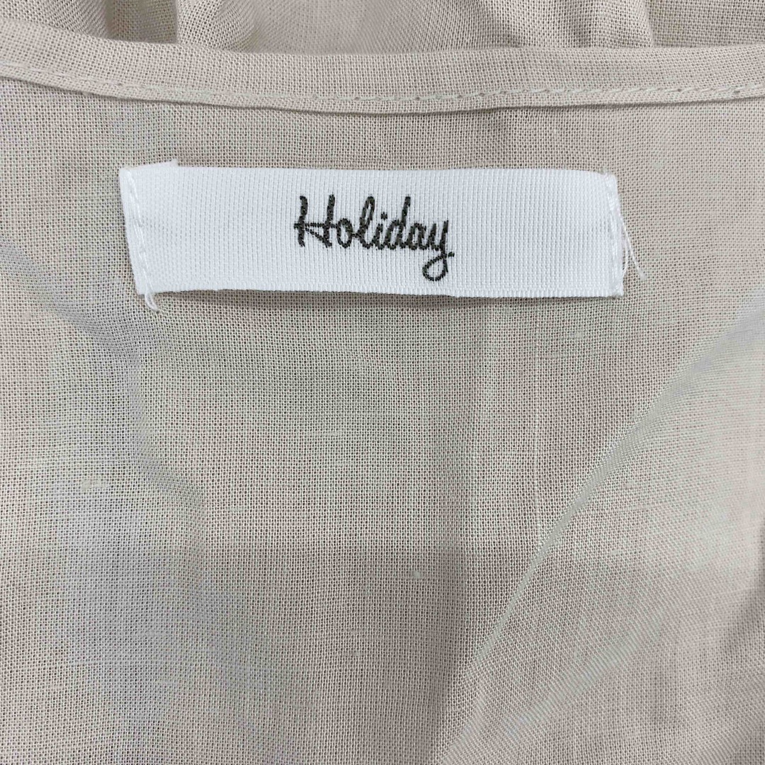 holiday(ホリデイ)のholiday ホリディ レディース ロングワンピース 麻混 ベージュ レディースのワンピース(ロングワンピース/マキシワンピース)の商品写真