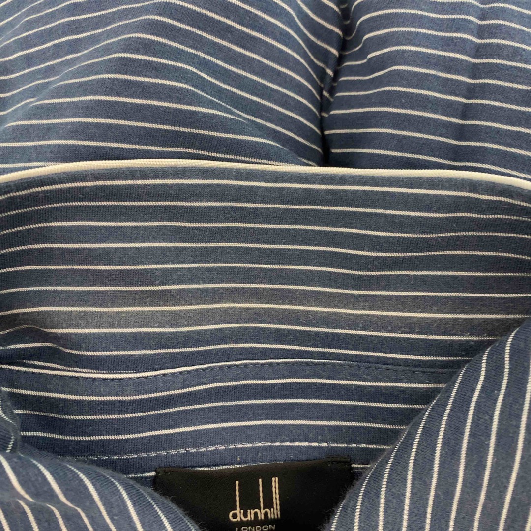 Dunhill(ダンヒル)のdunhill ダンヒル メンズ ポロシャツ ブルー ボーダー 胸ポケット メンズのトップス(ポロシャツ)の商品写真