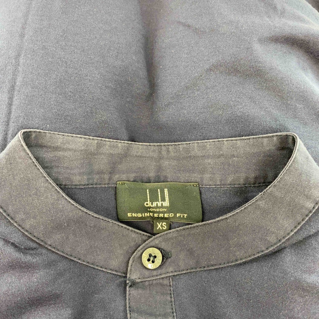 Dunhill(ダンヒル)のdunhill ダンヒル メンズ Tシャツ（半袖）ネイビー バンドカラー コットン メンズのトップス(Tシャツ/カットソー(半袖/袖なし))の商品写真