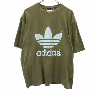 アディダス(adidas)のアディダス トレフォイルロゴ 半袖 Tシャツ L カーキ adidas メンズ 古着 【240418】 メール便可(Tシャツ/カットソー(半袖/袖なし))