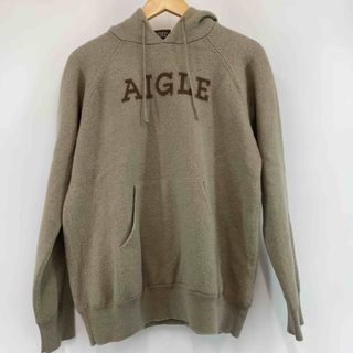 AIGLE エーグル メンズ ニット/セーター パーカー ベージュ ロゴ ウール