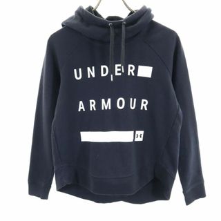 アンダーアーマー(UNDER ARMOUR)のアンダーアーマー 長袖 スウェットパーカー S ブラック系 UNDER ARMOUR メンズ 古着 【240418】(パーカー)