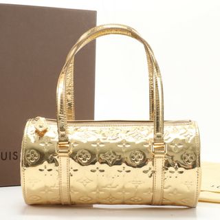 LOUIS VUITTON - 美品 ルイヴィトン モノグラム ミロワール パピヨン M95270 ハンドバッグ トート トップハンドル ゴールド レディース EFE X6-1