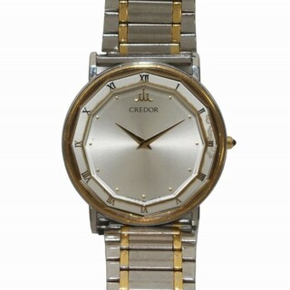 セイコー(SEIKO)のSEIKO CREDOR 腕時計 クォーツ 文字盤シルバー色 2F70-0290(腕時計)