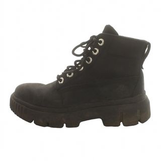 Timberland - ティンバーランド ショートブーツ レースアップ レザー US6W 23cm 黒