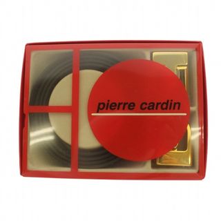 pierre cardin - Pierre Cardin ベルト レザー ロゴ チェンジバックル 黒