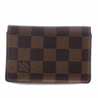 ルイヴィトン(LOUIS VUITTON)のLOUIS VUITTON ダミエ オーガナイザー ドゥ ポッシュ エベヌ 茶(名刺入れ/定期入れ)