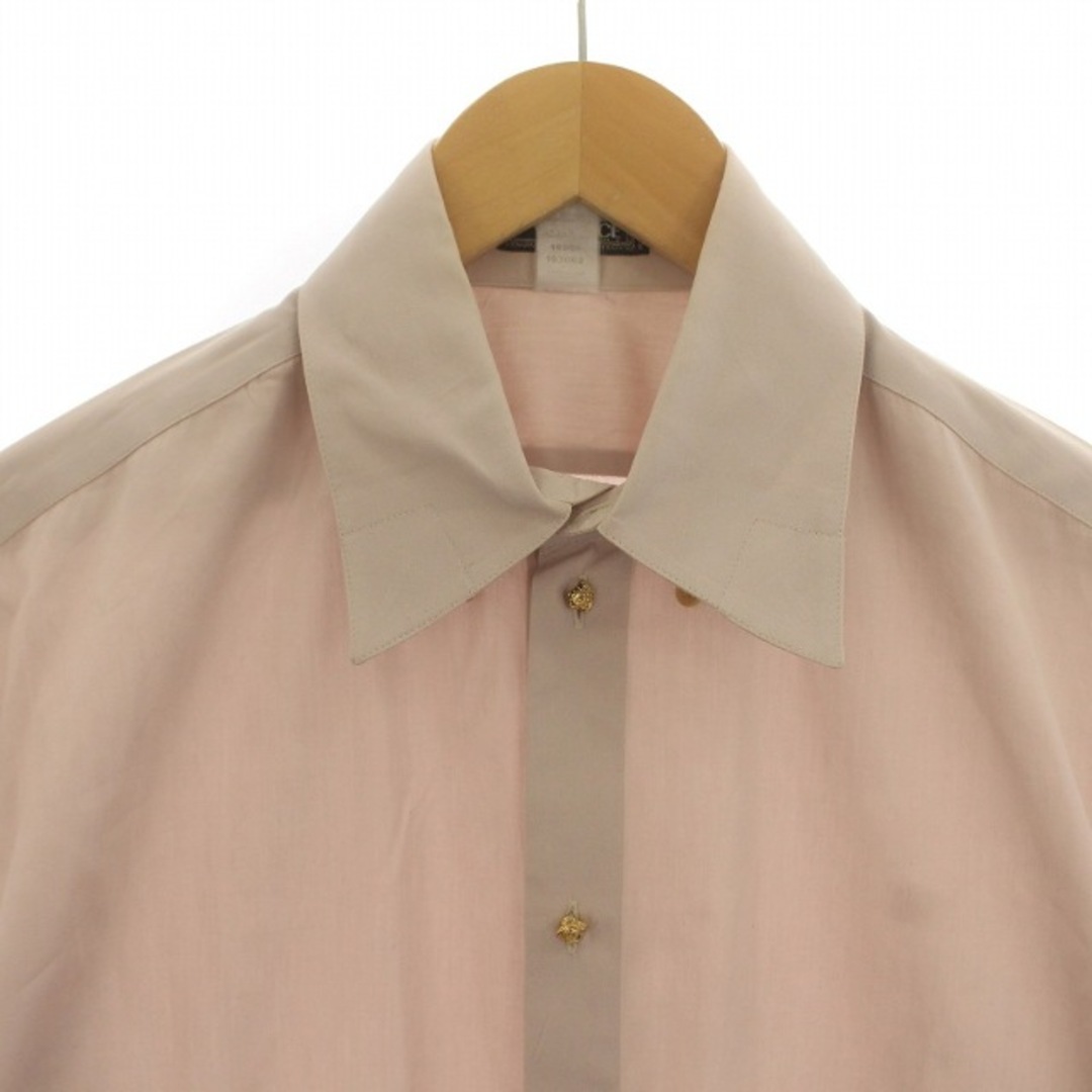 Gianni Versace(ジャンニヴェルサーチ)のGIANNI VERSACE メデューサボタン ボタンダウンシャツ 48 ピンク メンズのトップス(シャツ)の商品写真