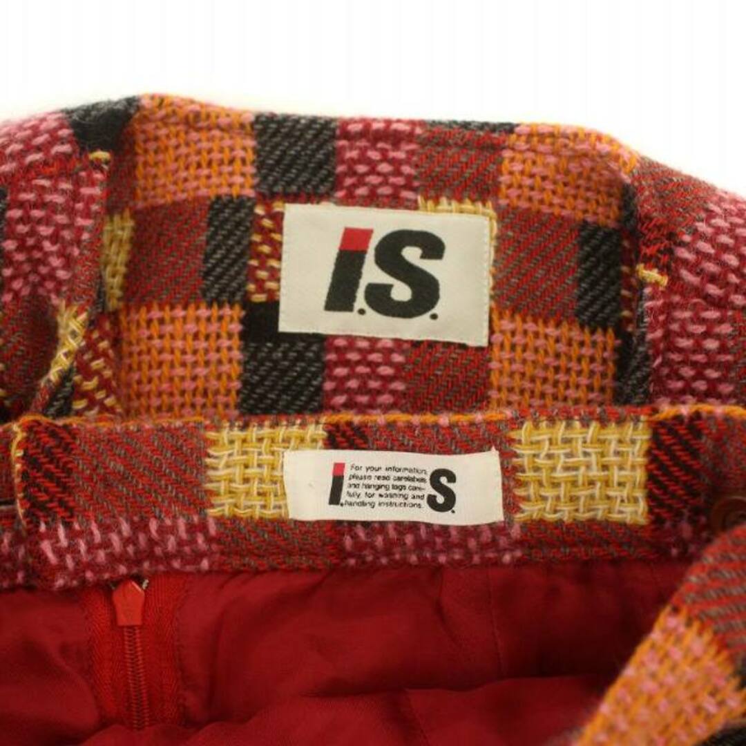 ISSEY MIYAKE(イッセイミヤケ)のイッセイミヤケ ISタグ 80s ノーカラージャケット タイトスカート 9 赤 レディースのジャケット/アウター(その他)の商品写真