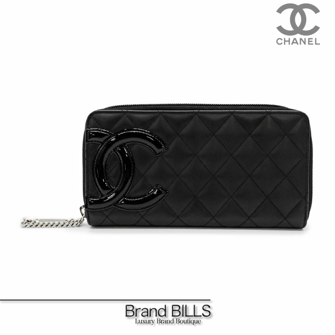 CHANEL(シャネル)の未使用品 シャネル 長財布 カンボンライン ココマーク ラウンドファスナー A50078 ブラック ピンク シルバー金具 19番台 レディースのファッション小物(財布)の商品写真