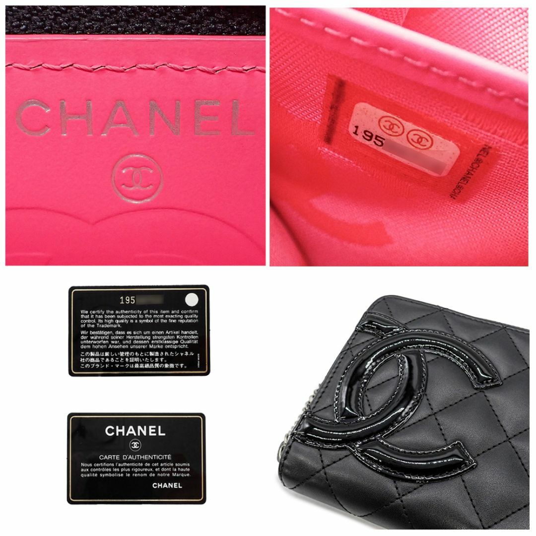 CHANEL(シャネル)の未使用品 シャネル 長財布 カンボンライン ココマーク ラウンドファスナー A50078 ブラック ピンク シルバー金具 19番台 レディースのファッション小物(財布)の商品写真