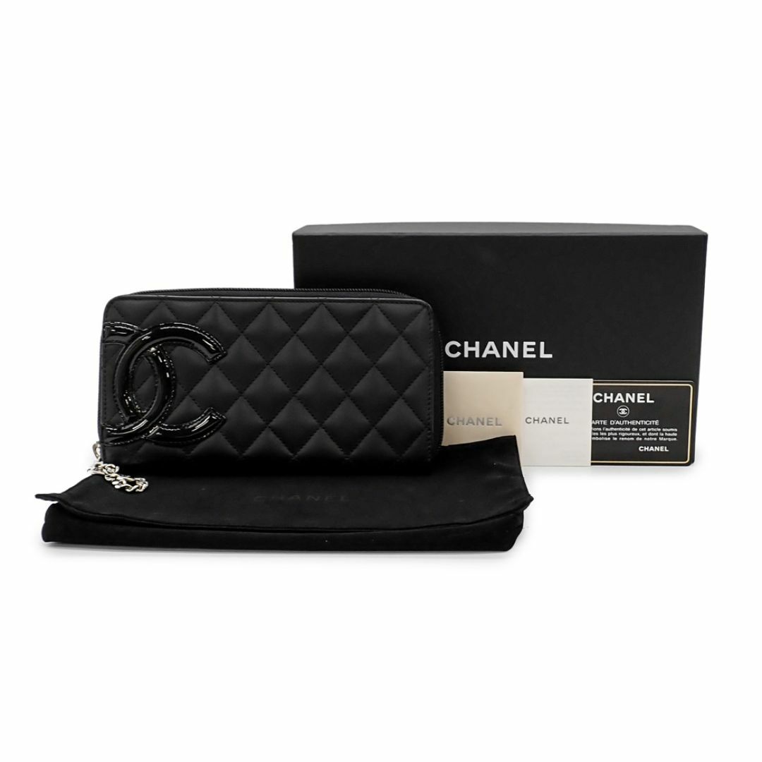 CHANEL(シャネル)の未使用品 シャネル 長財布 カンボンライン ココマーク ラウンドファスナー A50078 ブラック ピンク シルバー金具 19番台 レディースのファッション小物(財布)の商品写真