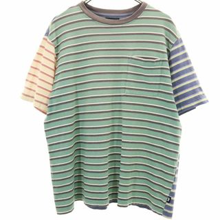 ステューシー(STUSSY)のステューシー ボーダー 半袖 Tシャツ S STUSSY メンズ 古着 【240418】(Tシャツ/カットソー(半袖/袖なし))